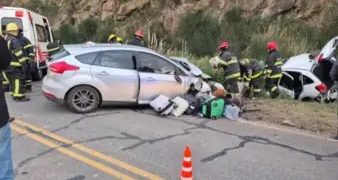 CUATRO FALLECIDOS EN UN CHOQUE EN EL ABRA DE LA VENTANA
