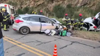 CUATRO FALLECIDOS EN UN CHOQUE EN EL ABRA DE LA VENTANA