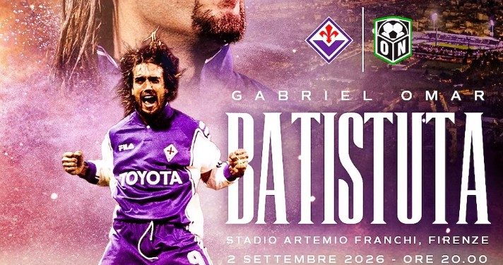 GABRIEL BATISTUTA VOLVERÁ A JUGAR A LOS 57 AÑOS PARA LA FIORENTINA