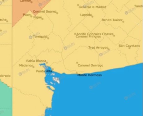 DOBLE ALERTA AMARILLA PARA BAHÍA Y ÑA ZONA PARA EL DÍA JUEVES