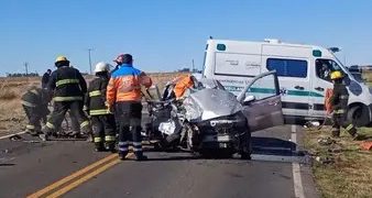 FALLECIO UN BAHÍENSE EN UN CHOQUE FRONTAL SOBRE UNA RUTA PAMPEANA