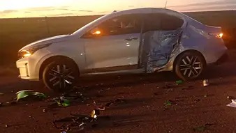 FALLECIO UN MOTOCICLISTA Y SU ACOMPAÑANTE FUE TRASLADADA LUEGO DE UN FUERTE CHOQUE EN LA CARRINDANGA