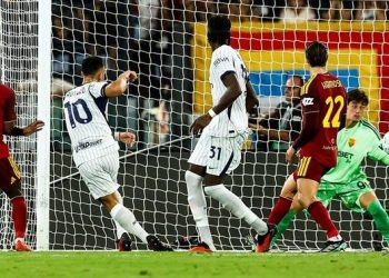 LAUTARO MARTINEZ Y UN DOBLETE QUE LE DIO EL EMPATE AL INTER ANTE ROMA