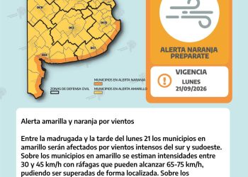 CONTINÚA EL ALERTA NARANJA PARA BAHÍA Y LA REGIÓN
